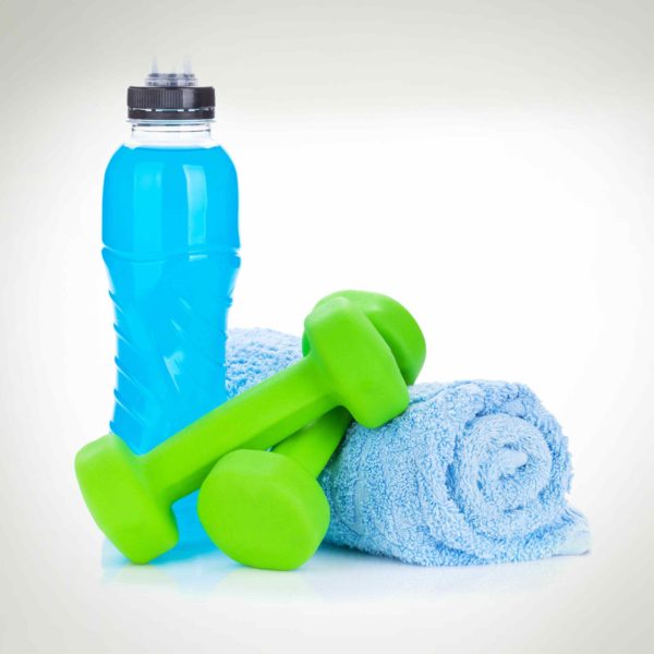 Dumbells & bottle / free towel
